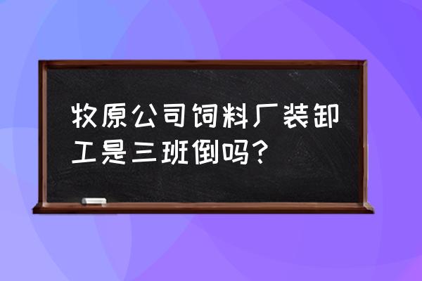 长春哪些饲料厂招装卸工人 牧原公司饲料厂装卸工是三班倒吗？