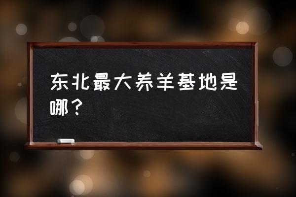 东北奶山羊养殖殖基地在哪 东北最大养羊基地是哪？