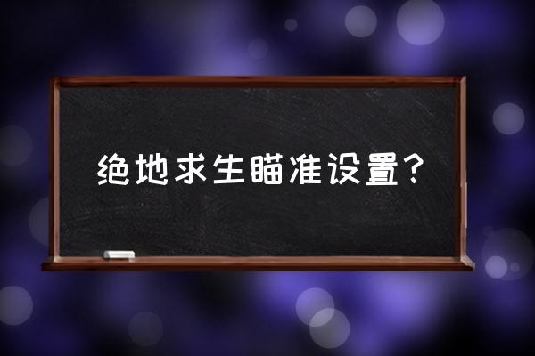 绝地求生按住右键是什么射击 绝地求生瞄准设置？