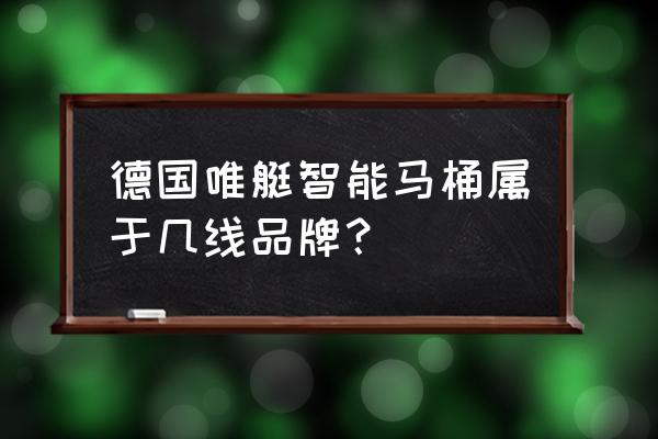 什么牌子的进口智能马桶好 德国唯艇智能马桶属于几线品牌？