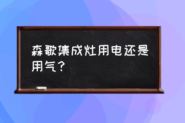 巴中森歌集成灶有没有 森歌集成灶用电还是用气？