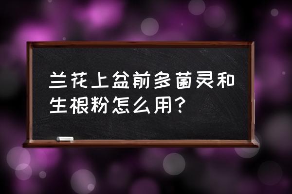 兰花根泡多灵菌后多少时间可以种 兰花上盆前多菌灵和生根粉怎么用？