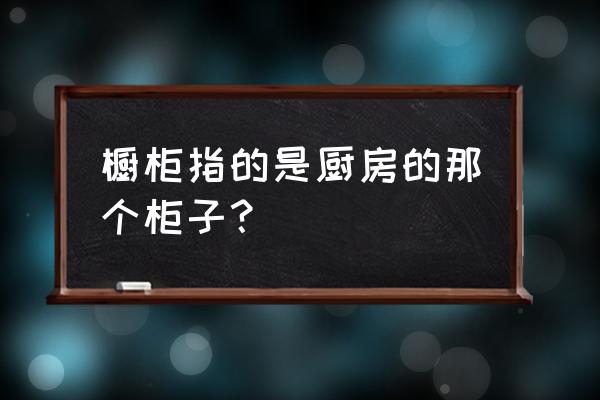 橱柜的意思是什么 橱柜指的是厨房的那个柜子？