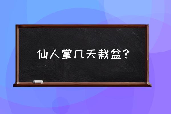 秋季仙人球修根后晾多久上盆 仙人掌几天栽盆？