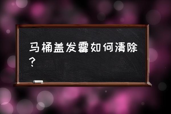 马桶盖板发霉怎么处理 马桶盖发霉如何清除？