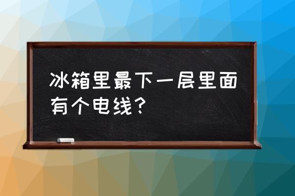 冰箱内部有电线吗 冰箱里最下一层里面有个电线？