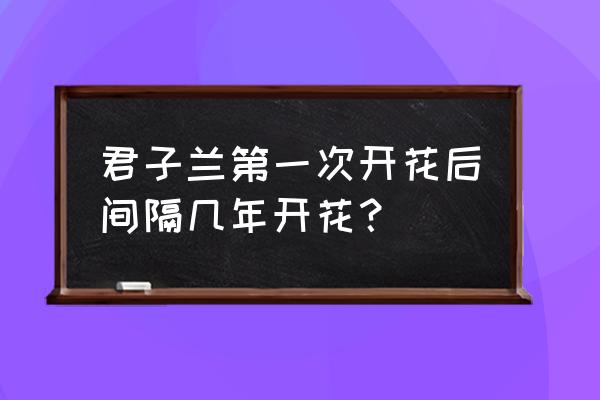 君子兰一般养几年开花 君子兰第一次开花后间隔几年开花？