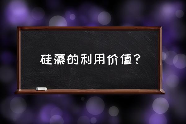 活性硅藻有什么作用 硅藻的利用价值？