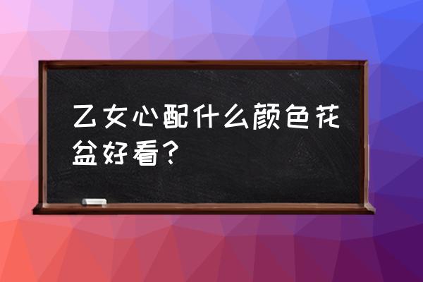 请教一下乙女心用什么花盆最好 乙女心配什么颜色花盆好看？