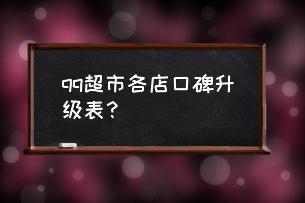 qq超市加工厂工位怎么增加 qq超市各店口碑升级表？