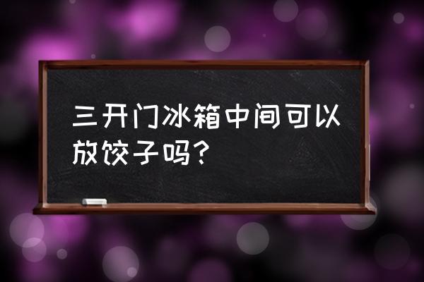 冰箱中间层可以当速冻饺子吗 三开门冰箱中间可以放饺子吗？