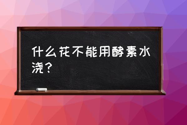 酵素对兰花有用吗 什么花不能用酵素水浇？