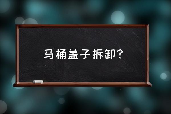 如何拆开美标马桶盖 马桶盖子拆卸？