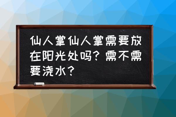 仙人掌要不要晒太阳 仙人掌仙人掌需要放在阳光处吗？需不需要浇水？