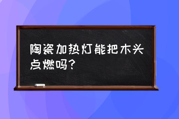 新中式的灯木头会着火吗 陶瓷加热灯能把木头点燃吗？