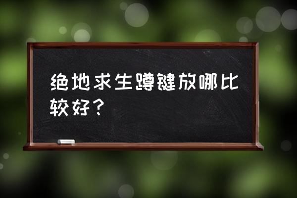 端游绝地求生怎么蹲 绝地求生蹲键放哪比较好？