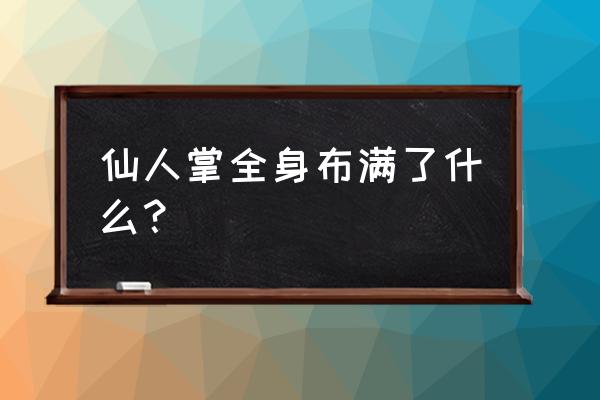 一棵仙人掌有多少根刺 仙人掌全身布满了什么？