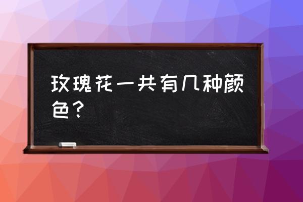 玫瑰红色分几种颜色的 玫瑰花一共有几种颜色？