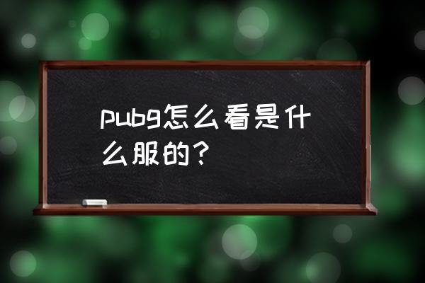 绝地求生亚服英语怎么写 pubg怎么看是什么服的？