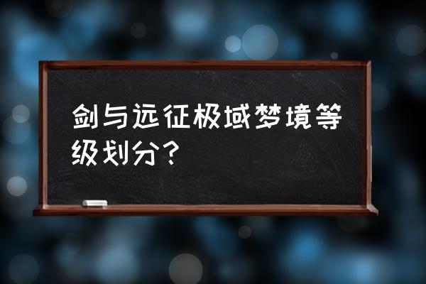 剑与远征哪里看冒险等级 剑与远征极域梦境等级划分？