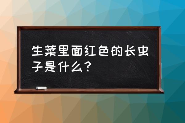 生菜里面有虫卵怎么洗 生菜里面红色的长虫子是什么？