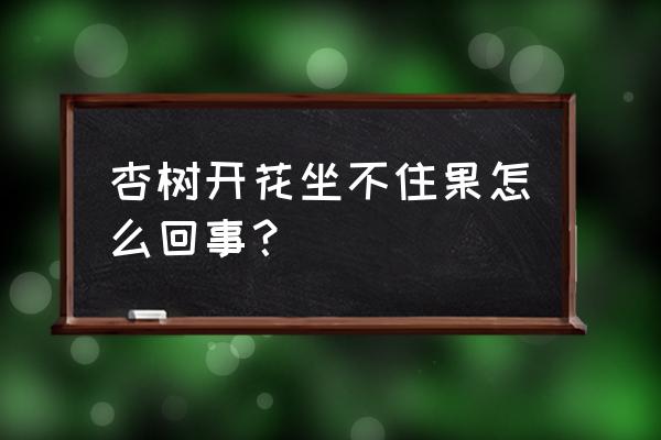 杏树花期怎么坐果 杏树开花坐不住果怎么回事？