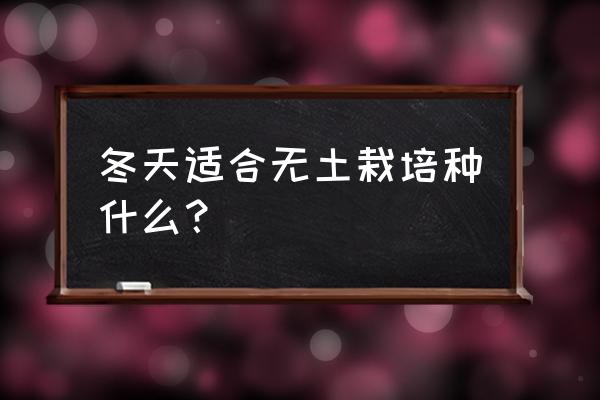 西红柿无土种植高产技术 冬天适合无土栽培种什么？