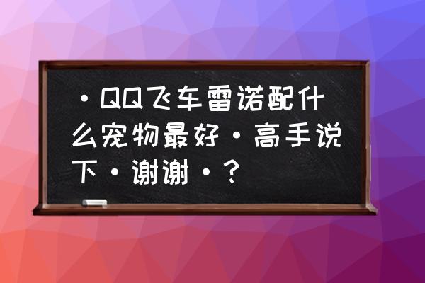 qq飞车雷诺喷气特效怎么设置 ·QQ飞车雷诺配什么宠物最好·高手说下·谢谢·？