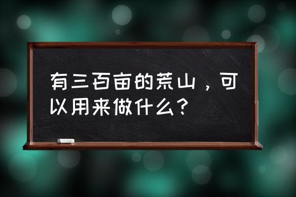 山地果园如何采摘 有三百亩的荒山，可以用来做什么？