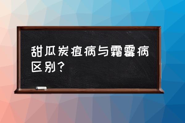 甜瓜炭疽病与霜霉病区别 甜瓜炭疽病与霜霉病区别？