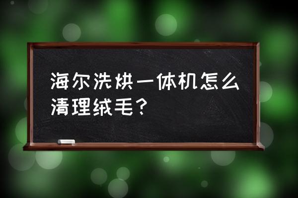 大的毛绒玩具可以烘干吗 海尔洗烘一体机怎么清理绒毛？