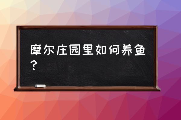 摩尔庄园七彩汤怎么做 摩尔庄园里如何养鱼？