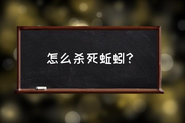 蚯蚓最怕三件事 怎么杀死蚯蚓？