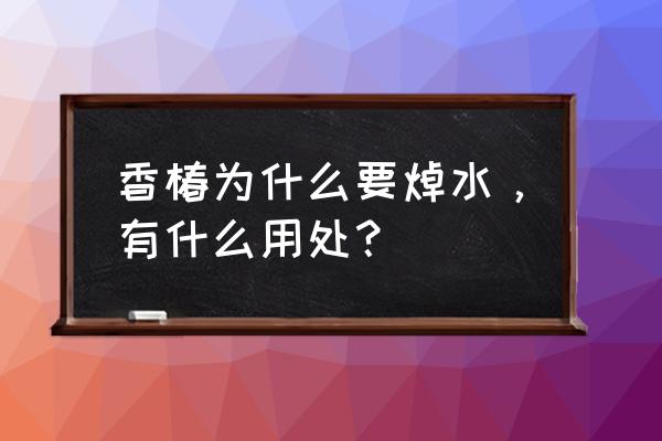 香椿一年四季都可以吃吗 香椿为什么要焯水，有什么用处？