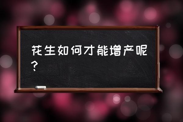 种花生用什么肥料最好高产 花生如何才能增产呢？