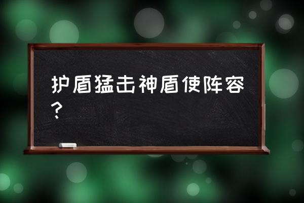 德玛西亚皇子和盖伦的地位 护盾猛击神盾使阵容？