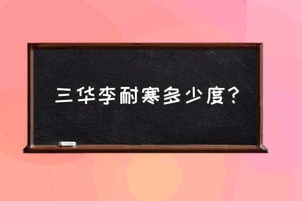 李树需要低温休眠吗 三华李耐寒多少度? 李树需要低温休眠吗 三华李耐寒多少度?